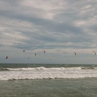 Kite surfers