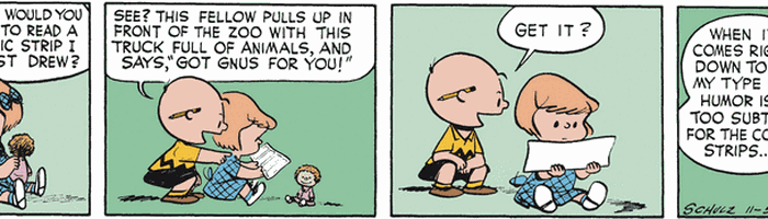 Peanuts Begins by Charles Schulz for November 03, 2020 | GoComics.com